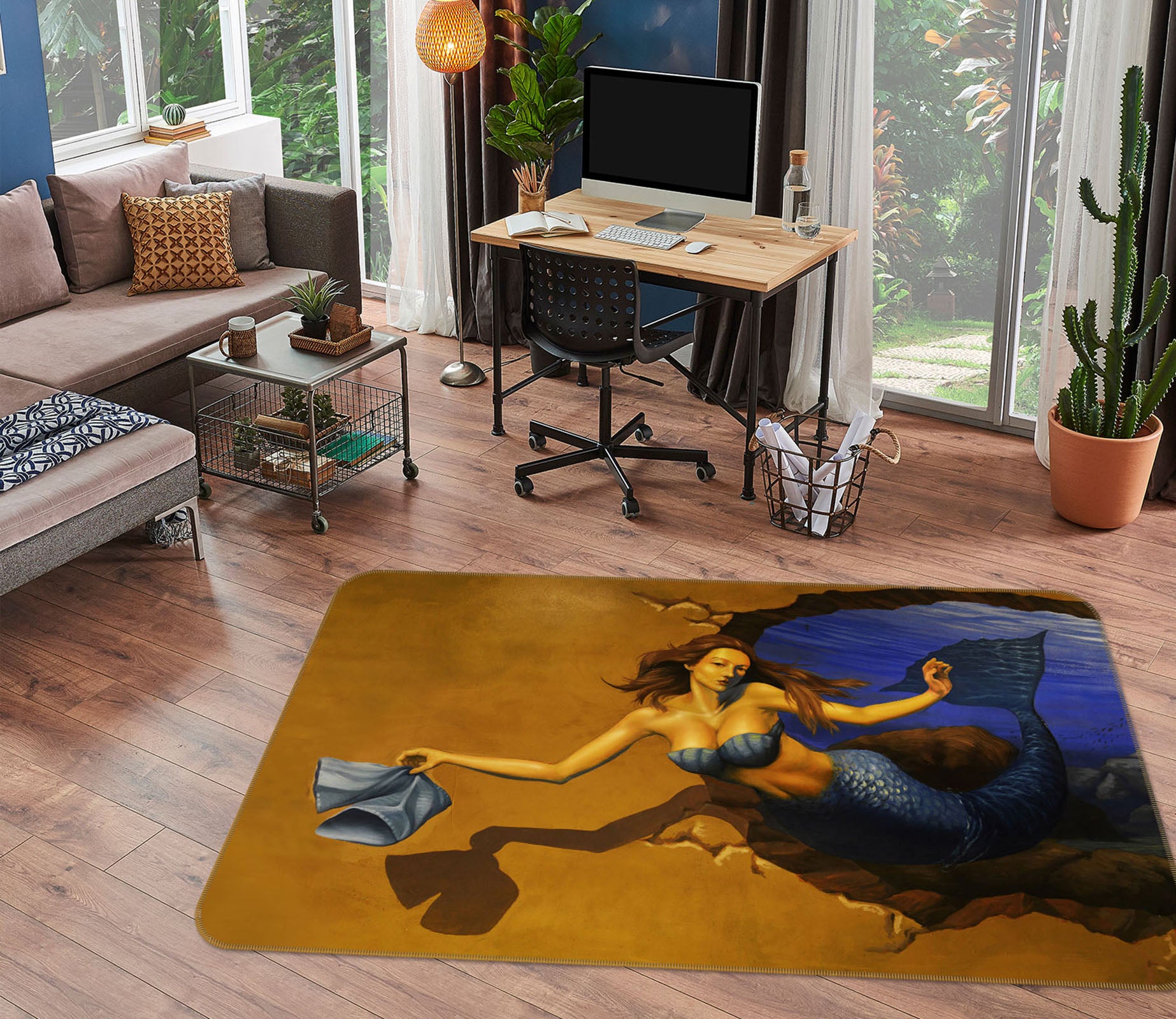 3D Mermaid 35166 Non Slip Rug Mat