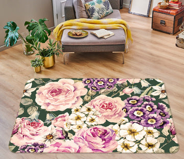 3D Flowers 29211 Non Slip Rug Mat