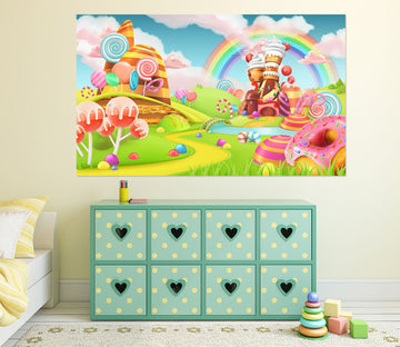 3D Rainbow Lollipop 1040 Wall Sticker
