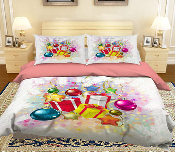 3D Christmas Gift 45045 Christmas Quilt Duvet Cover Xmas Bed Pillowcases