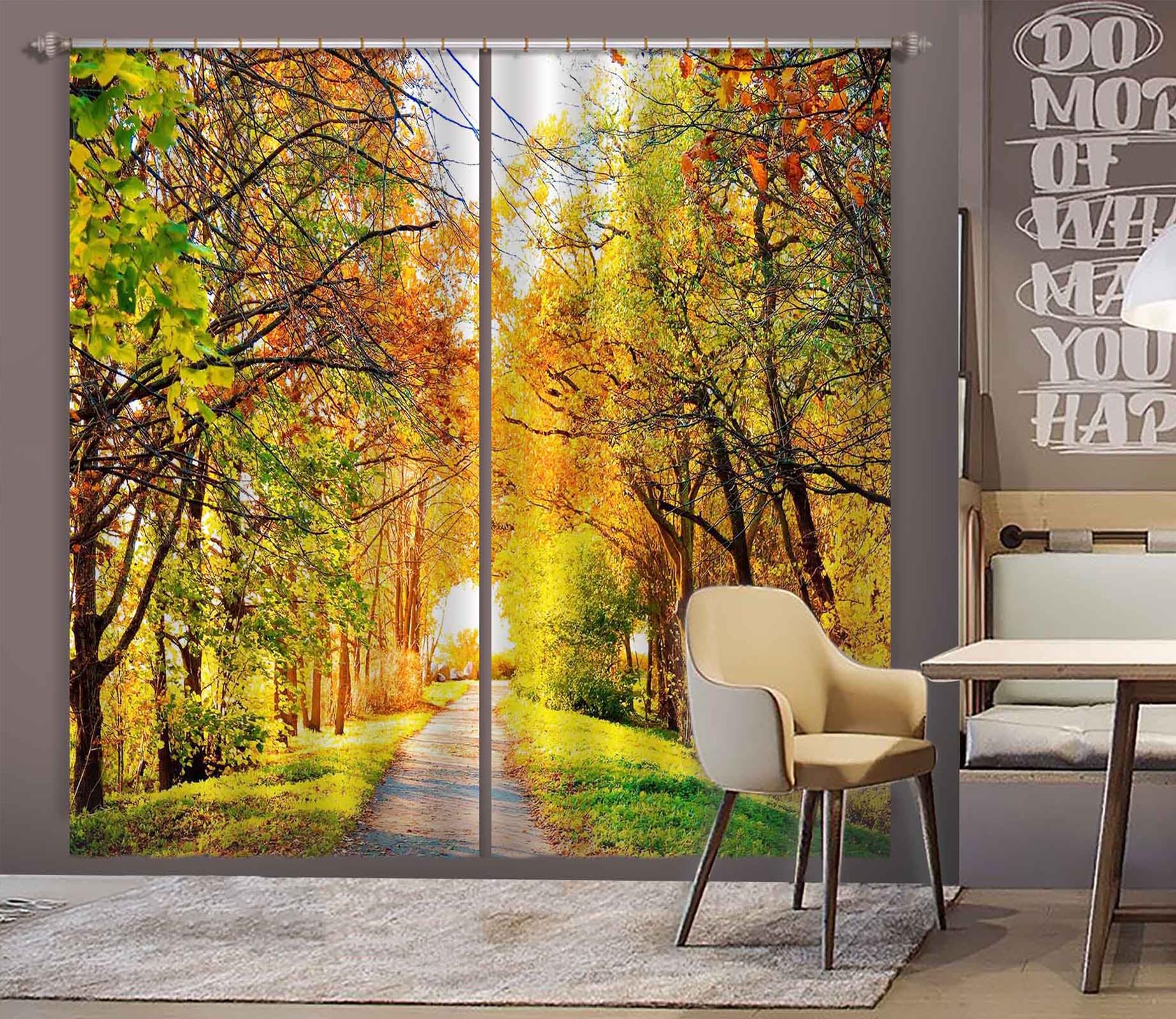 3D Sunny Forest 125 Curtains Drapes Wallpaper AJ Wallpaper 