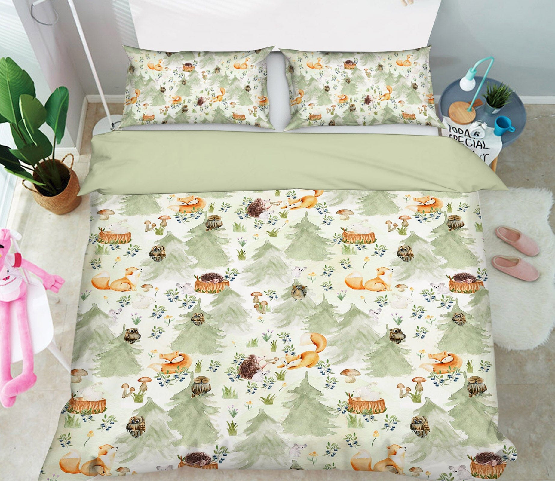 3D Mushroom Fox 194 Uta Naumann Bedding Bed Pillowcases Quilt Quiet Covers AJ Creativity Home 