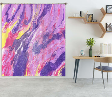 3D Yellow Pink Purple Texture 8155 Valerie Latrice Curtain Curtains Drapes