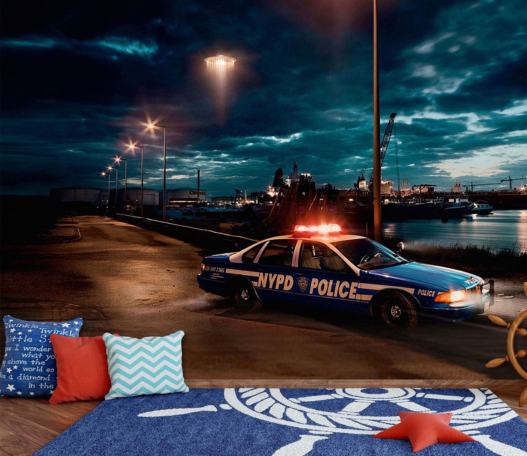 3D Car Night 034 Wall Murals Wallpaper AJ Wallpaper 2 