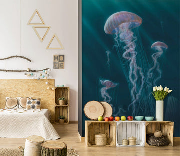 3D Jellyfish Def 1524 Wall Murals Exclusive Designer Vincent Wallpaper AJ Wallpaper 2 