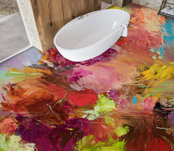 3D Red Paint Texture 9943 Allan P. Friedlander Floor Mural