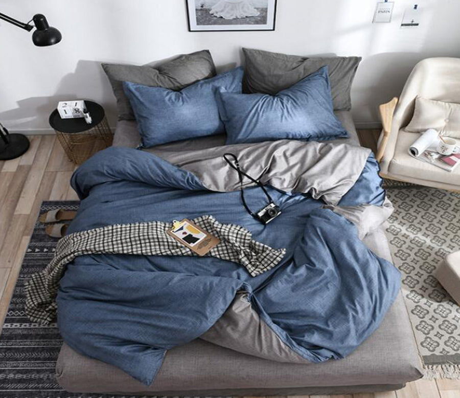 3D Gray Blue 2172 Bed Pillowcases Quilt