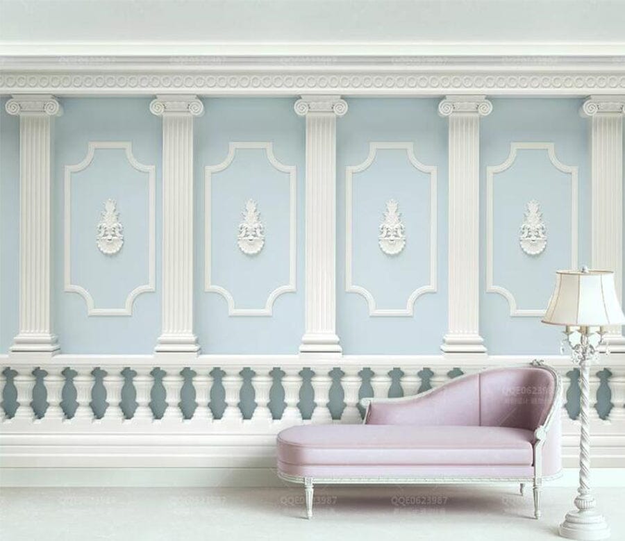 3D Simple Blue WC145 Wall Murals Wallpaper AJ Wallpaper 2 