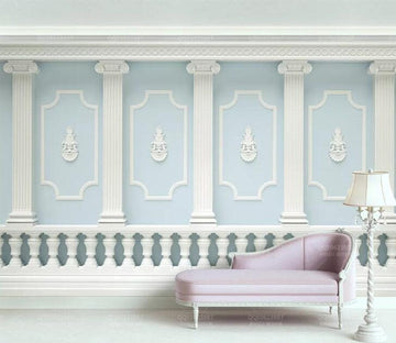 3D Simple Blue WC145 Wall Murals Wallpaper AJ Wallpaper 2 