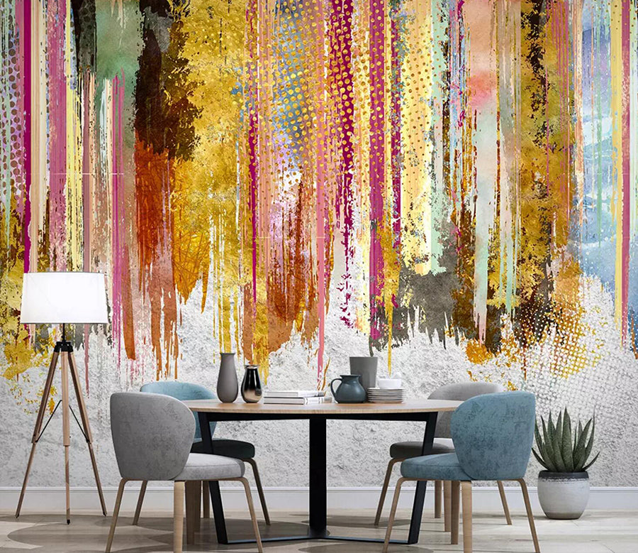 3D Color Vertical Bar WC652 Wall Murals