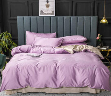 3D Purple Pink 15211 Bed Pillowcases Quilt