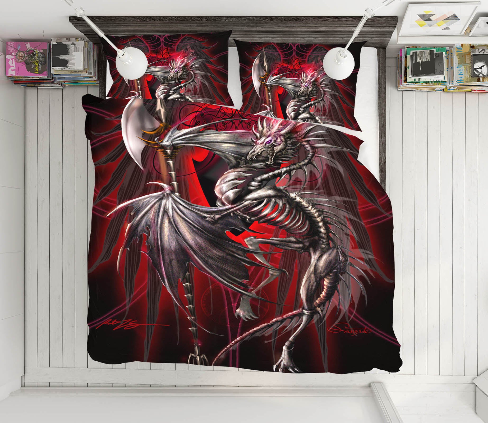 3D Gray Dragon 8324 Ruth Thompson Bedding Bed Pillowcases Quilt Cover Duvet Cover