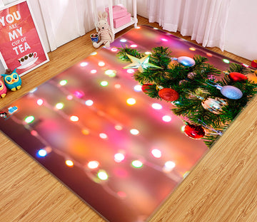 3D Tree String Lights 55110 Christmas Non Slip Rug Mat Xmas