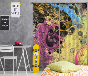 3D Blue Purple Yellow Pattern 8156 Valerie Latrice Curtain Curtains Drapes