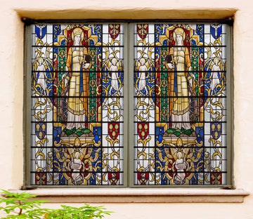 3D Messenger Book 065 Window Film Print Sticker Cling Stained Glass UV Block