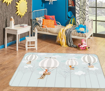 3D Hot Air Balloon 34001 Non Slip Rug Mat