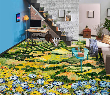 3D Flower Hillside Meadow Painting 9531 Allan P. Friedlander Floor Mural