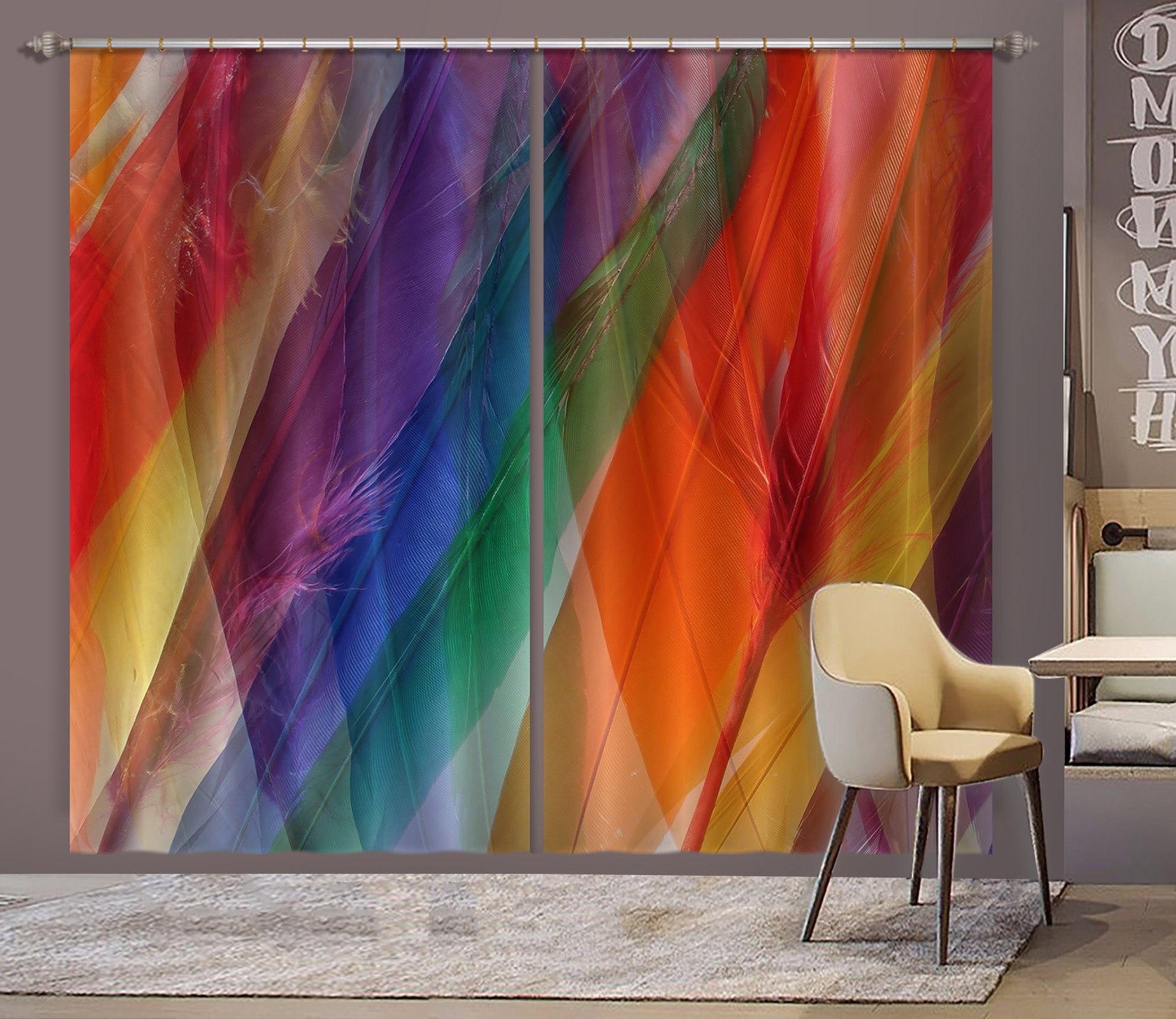 3D Feather 70070 Shandra Smith Curtain Curtains Drapes