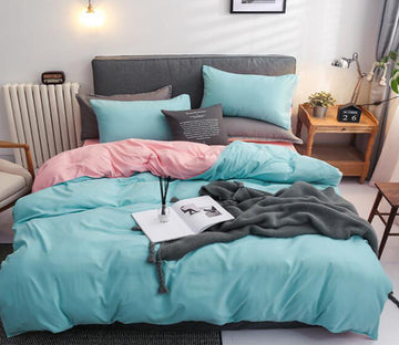 3D Pink Mint Green 12112 Bed Pillowcases Quilt