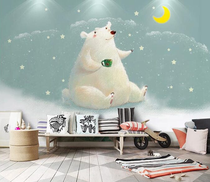 3D Polar Bear 1972 Wall Murals Wallpaper AJ Wallpaper 2 