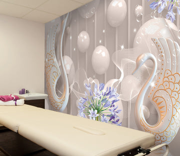 3D Swan Vase 096 Wall Murals Wallpaper AJ Wallpaper 2 