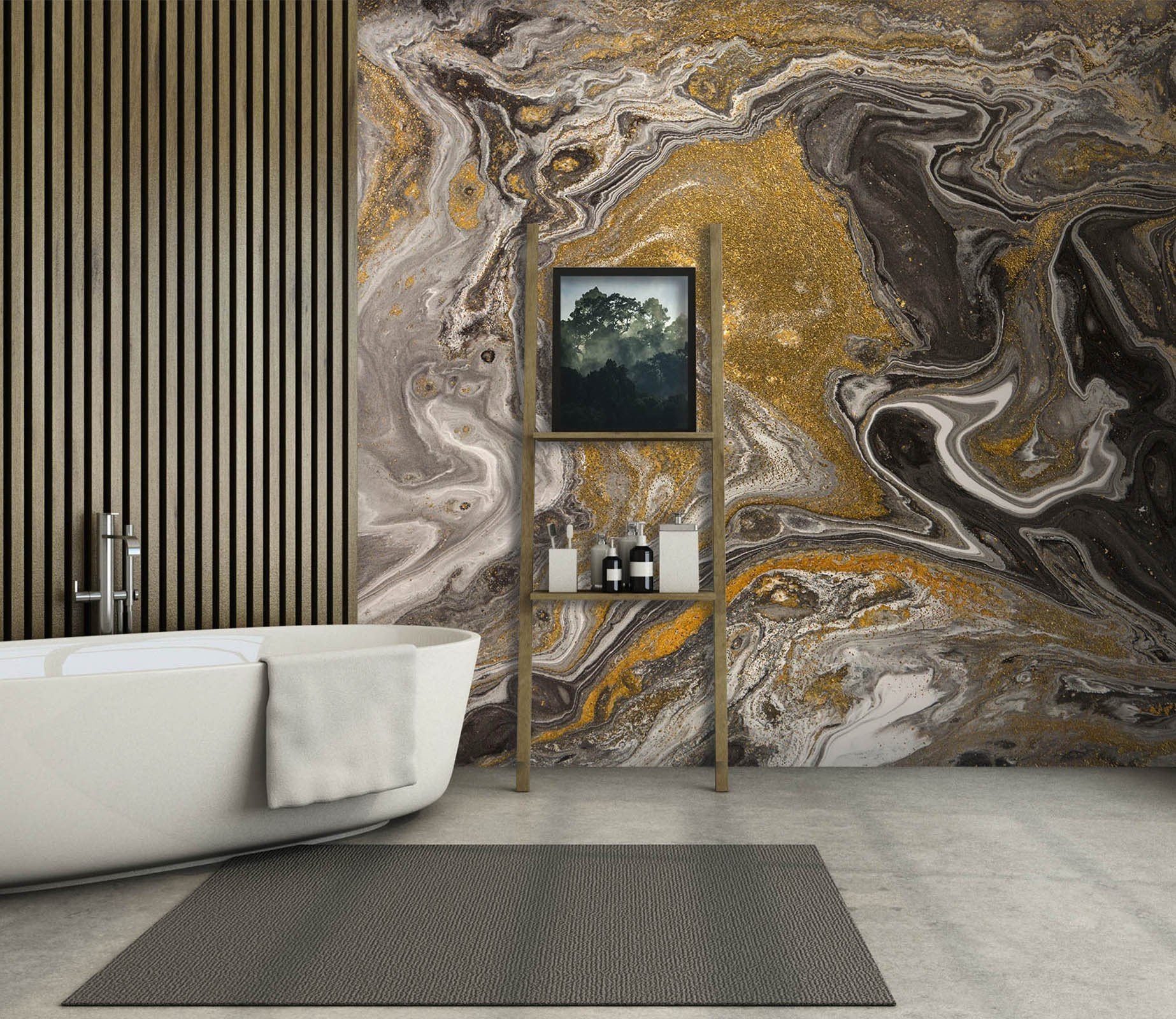 3D High Fashion 075 Marble Tile Texture Wallpaper AJ Wallpaper 2 