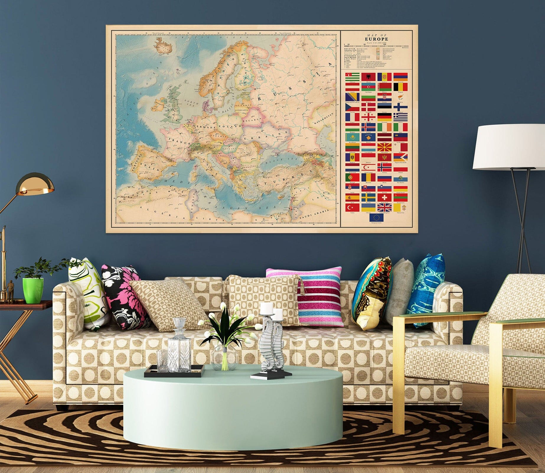 3D Sea Coastline 107 World Map Wall Sticker Wallpaper AJ Wallpaper 2 