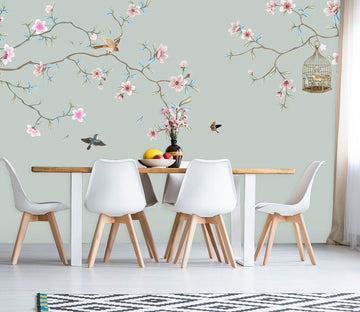 3D Pink Peach 1455 Wall Murals Wallpaper AJ Wallpaper 2 