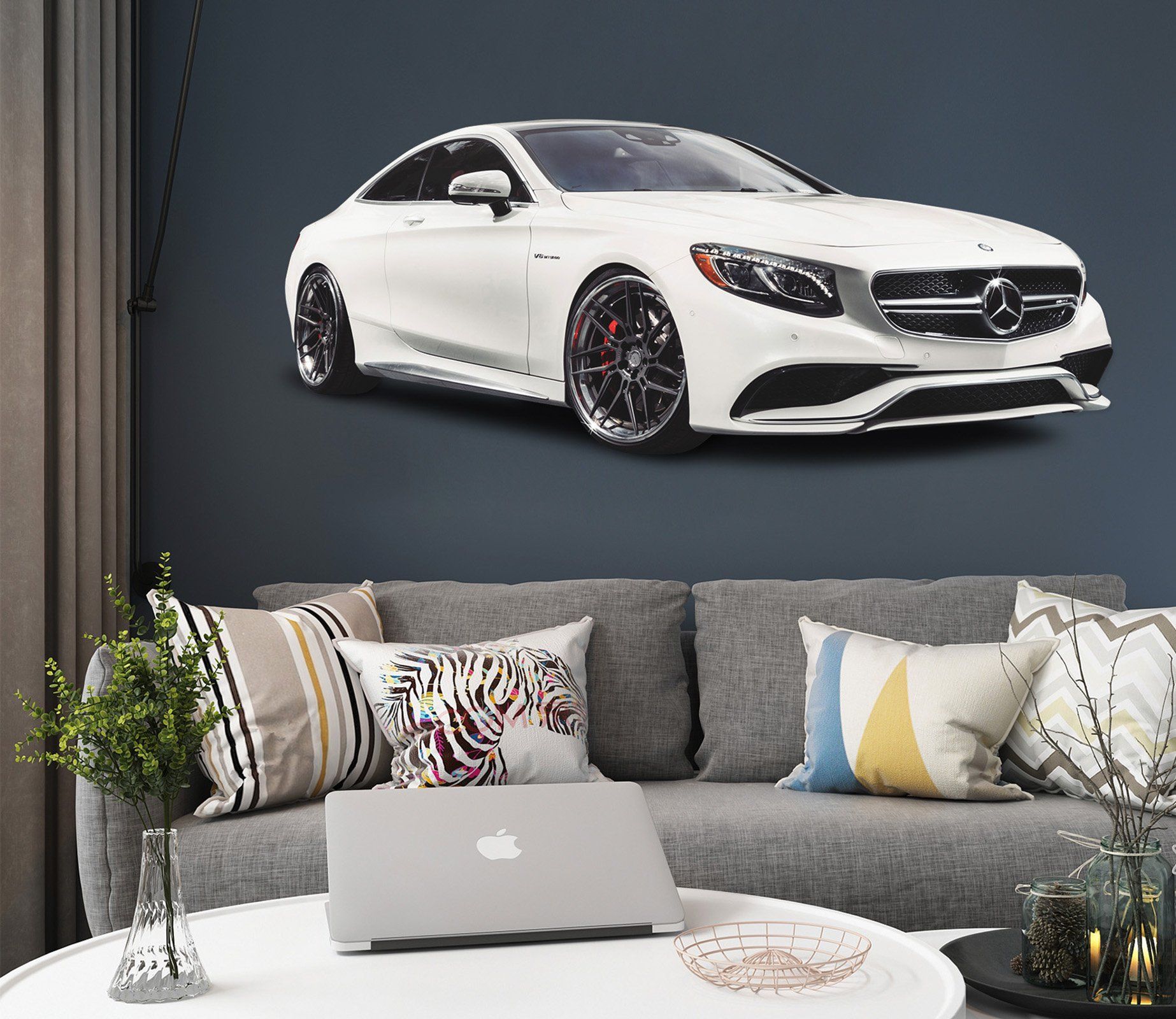 3D Mercedes White 0275 Vehicles Wallpaper AJ Wallpaper 