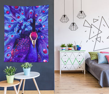 3D Blue Peacock 3491 Skromova Marina Tapestry Hanging Cloth Hang