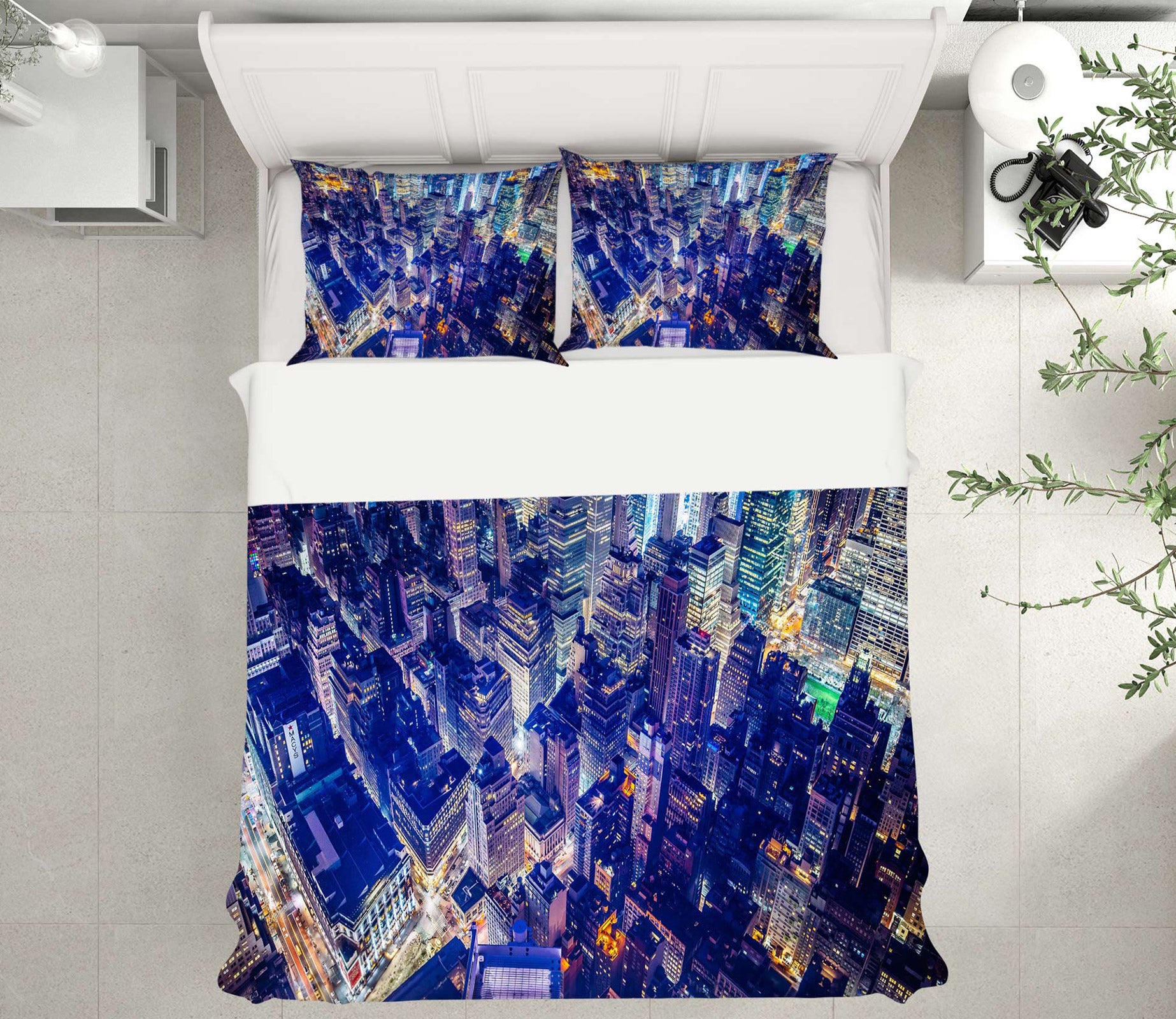 3D High-Rise Building 59122 Bed Pillowcases Quilt