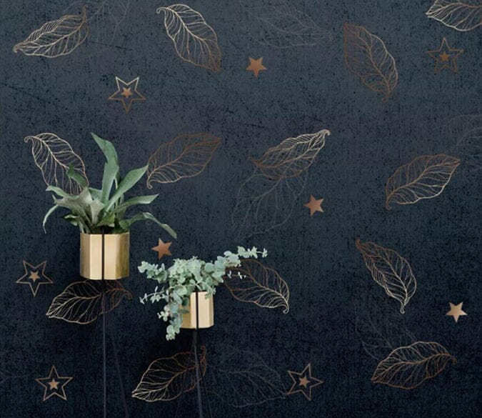 3D Golden Leaves 2570 Wall Murals Wallpaper AJ Wallpaper 2 