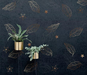 3D Golden Leaves 2570 Wall Murals Wallpaper AJ Wallpaper 2 