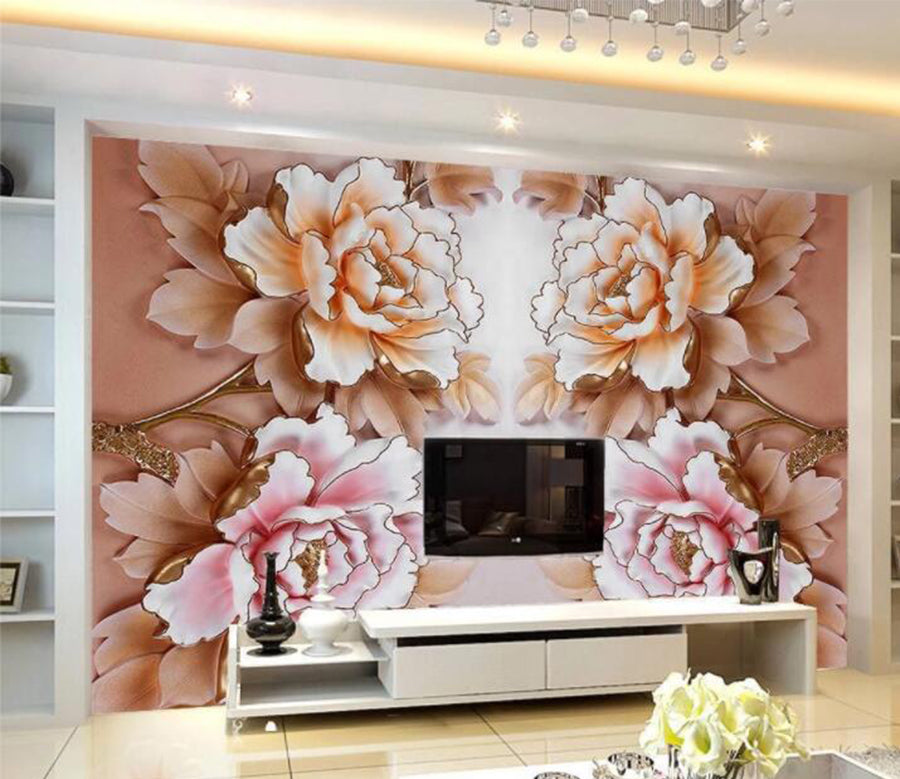 3D Fugui Peony WC850 Wall Murals