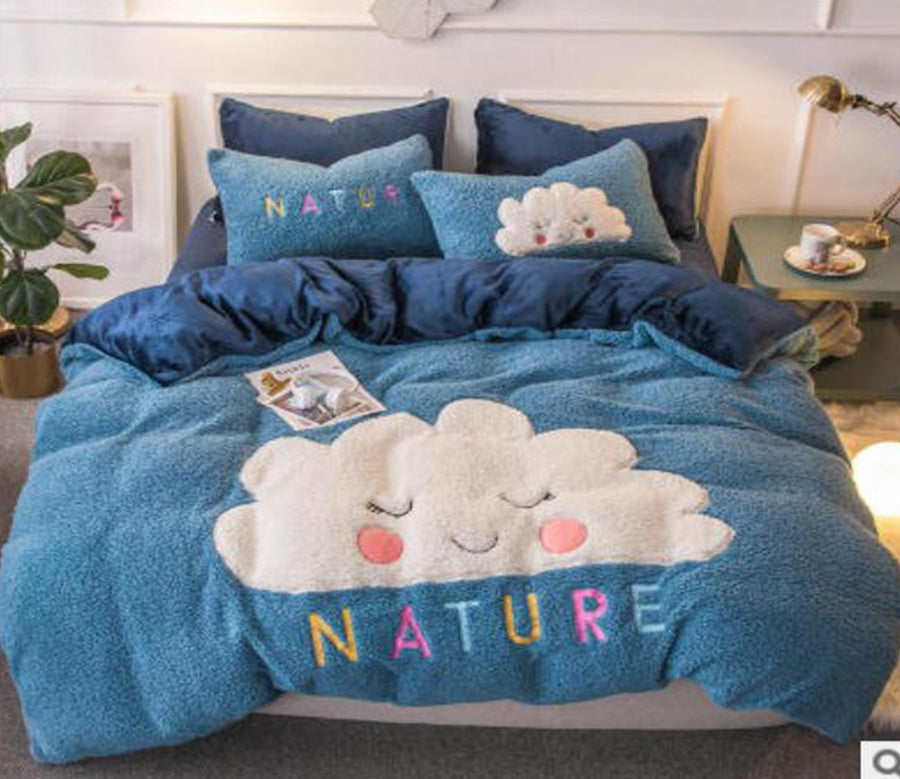 3D Clouds 40055 Bed Pillowcases Quilt