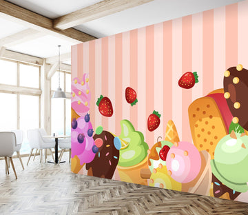 3D Strawberry Cake Ice Cream 113 Wallpaper AJ Wallpaper 2 