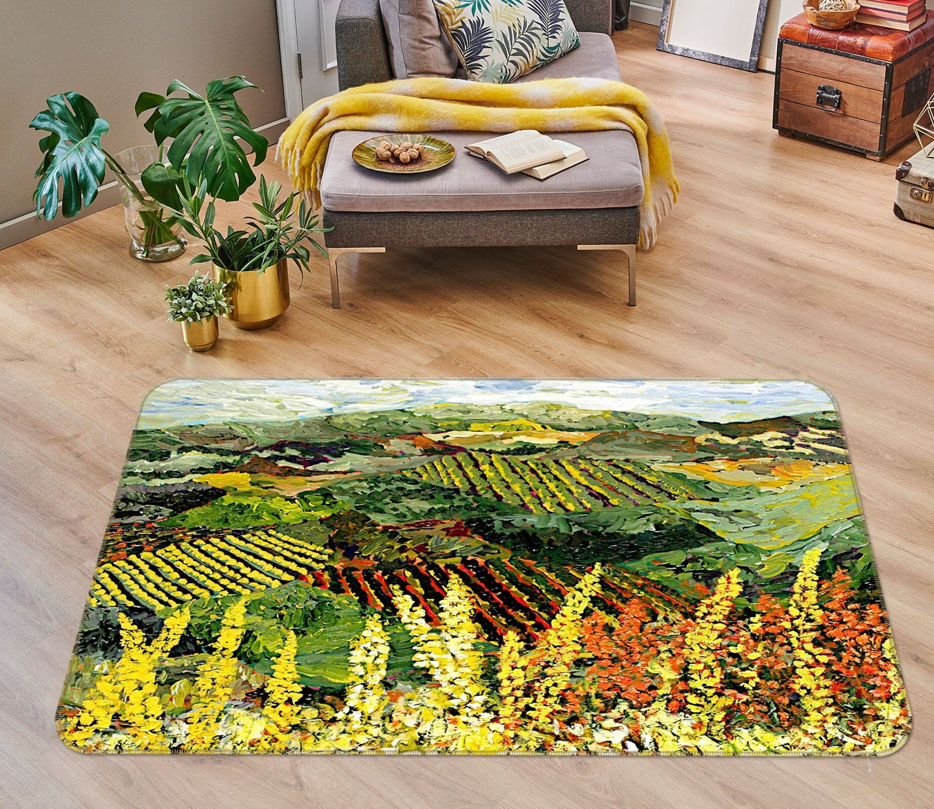 3D Beautiful Field 1002 Allan P. Friedlander Rug Non Slip Rug Mat Mat AJ Creativity Home 