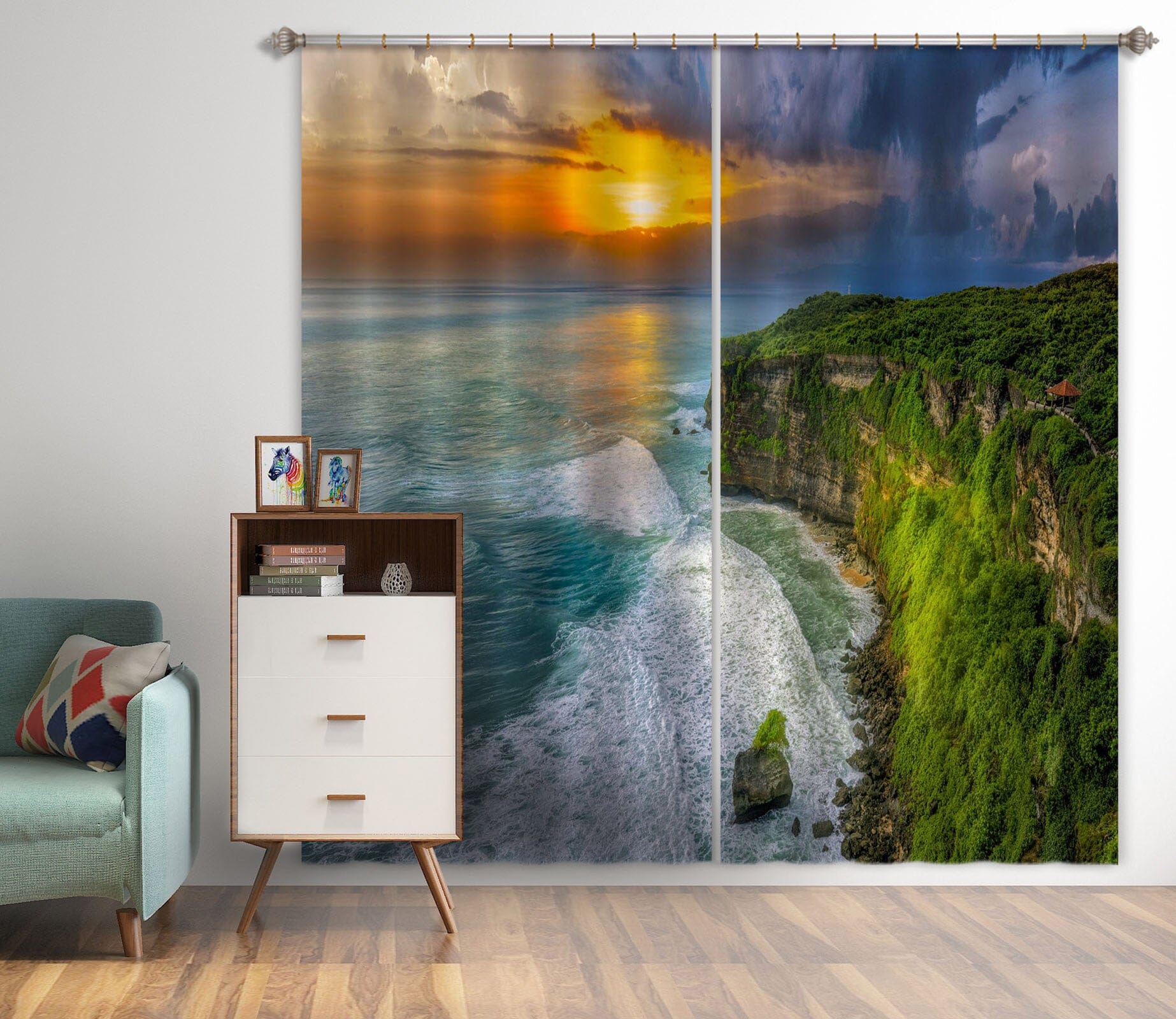 3D Sea Wave 181 Marco Carmassi Curtain Curtains Drapes Curtains AJ Creativity Home 