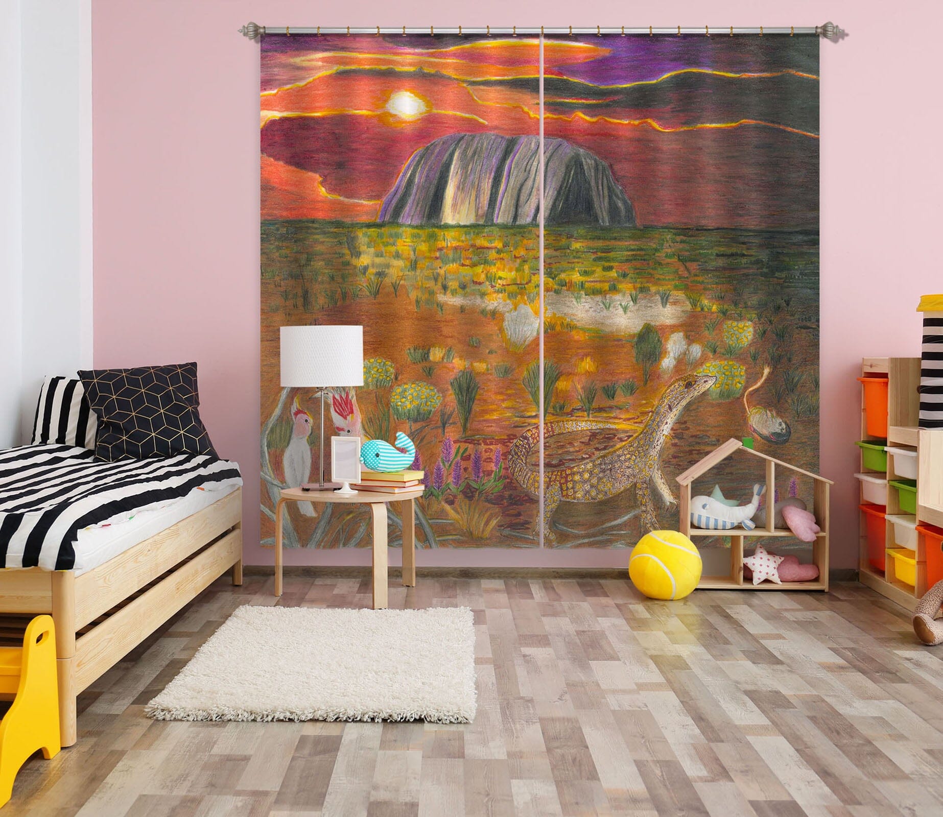 3D Grassland 057 Michael Sewell Curtain Curtains Drapes Curtains AJ Creativity Home 