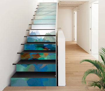 3D Pigment Color Block Pattern 9468 Michael Tienhaara Stair Risers