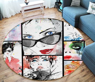3D Beauty 29106 Round Non Slip Rug Mat