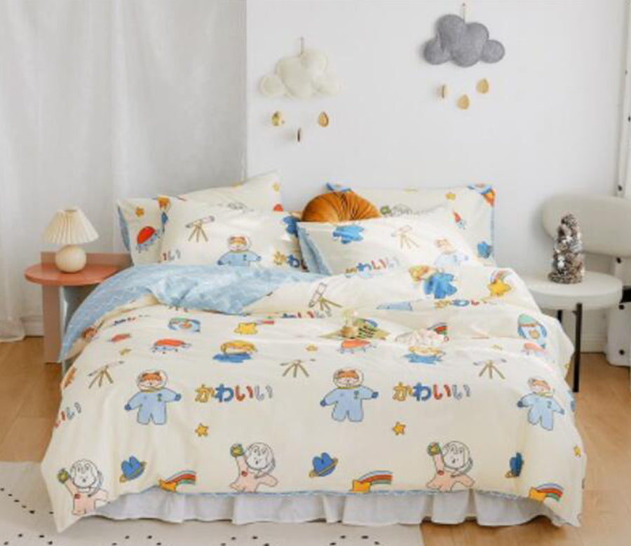 3D Cartoon Cat Astronaut 20036 Bed Pillowcases Quilt