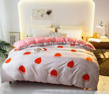 3D Heart Of Hearts 3058 Bed Pillowcases Quilt