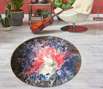 3D Pigment Ink Dyeing 40011 Valerie Latrice Rug Round Non Slip Rug Mat
