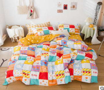 3D Colored Square 40211 Bed Pillowcases Quilt