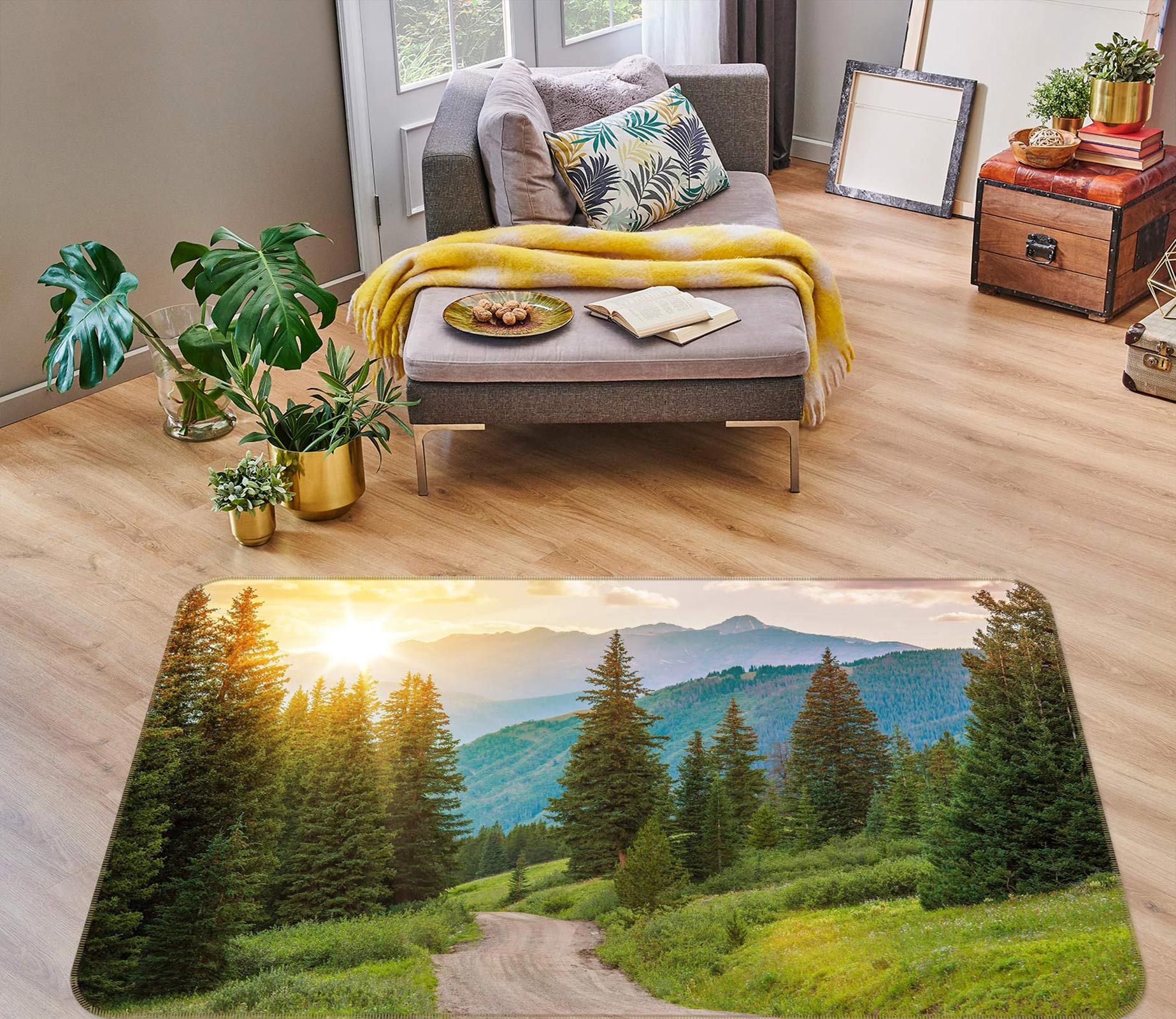 3D Trees 77102 Non Slip Rug Mat