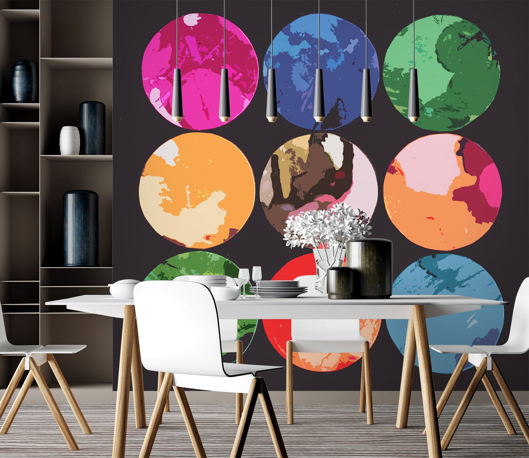 3D Color Circle 70115 Shandra Smith Wall Mural Wall Murals