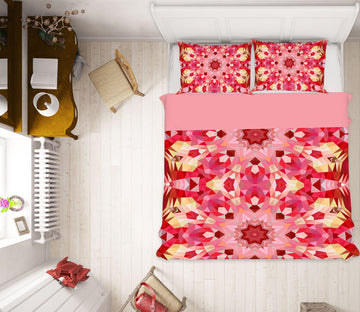 3D Red Pattern 14041 Bed Pillowcases Quilt
