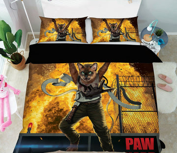 3D Paw Hard 066 Bed Pillowcases Quilt Exclusive Designer Vincent Quiet Covers AJ Creativity Home 