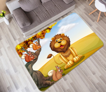 3D Lion Animals 36148 Non Slip Rug Mat